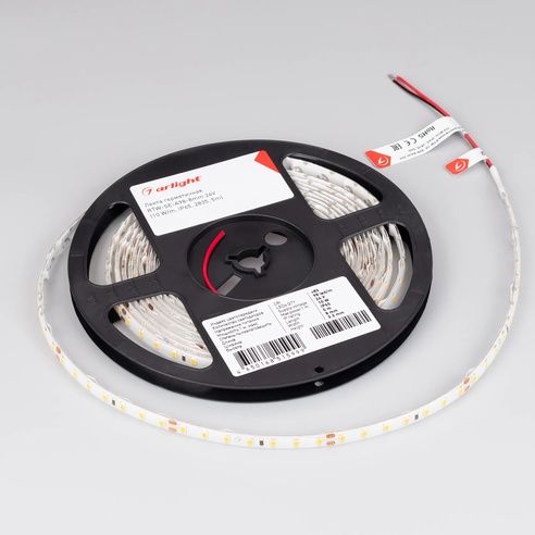 Лента светодиодная герметичная RTW-SE-A98-8mm 24V Warm3000 (10 W/m, IP65, 2835, 5m) (Arlight, -)