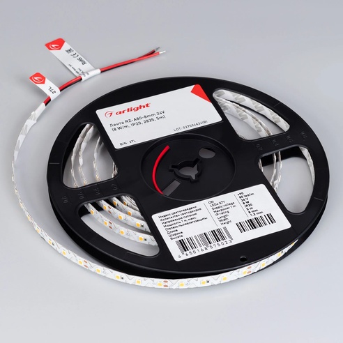 Лента светодиодная RZ-A80-8mm 24V Warm2700 (8 W/m, IP20, 2835, 5m) (Arlight, -)