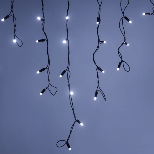 Светодиодная гирлянда ARD-EDGE-PRO-4000x600-BLACK-128LED-MILK-FLASH White (230V, 8W) (Ardecoled, IP65)