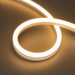 Лента светодиодная герметичная MOONLIGHT-SIDE-A140-12x24mm 24V Warm2700 (9.6 W/m, IP68, 5m, wire x2) (Arlight, Вывод прямой, 3 года)