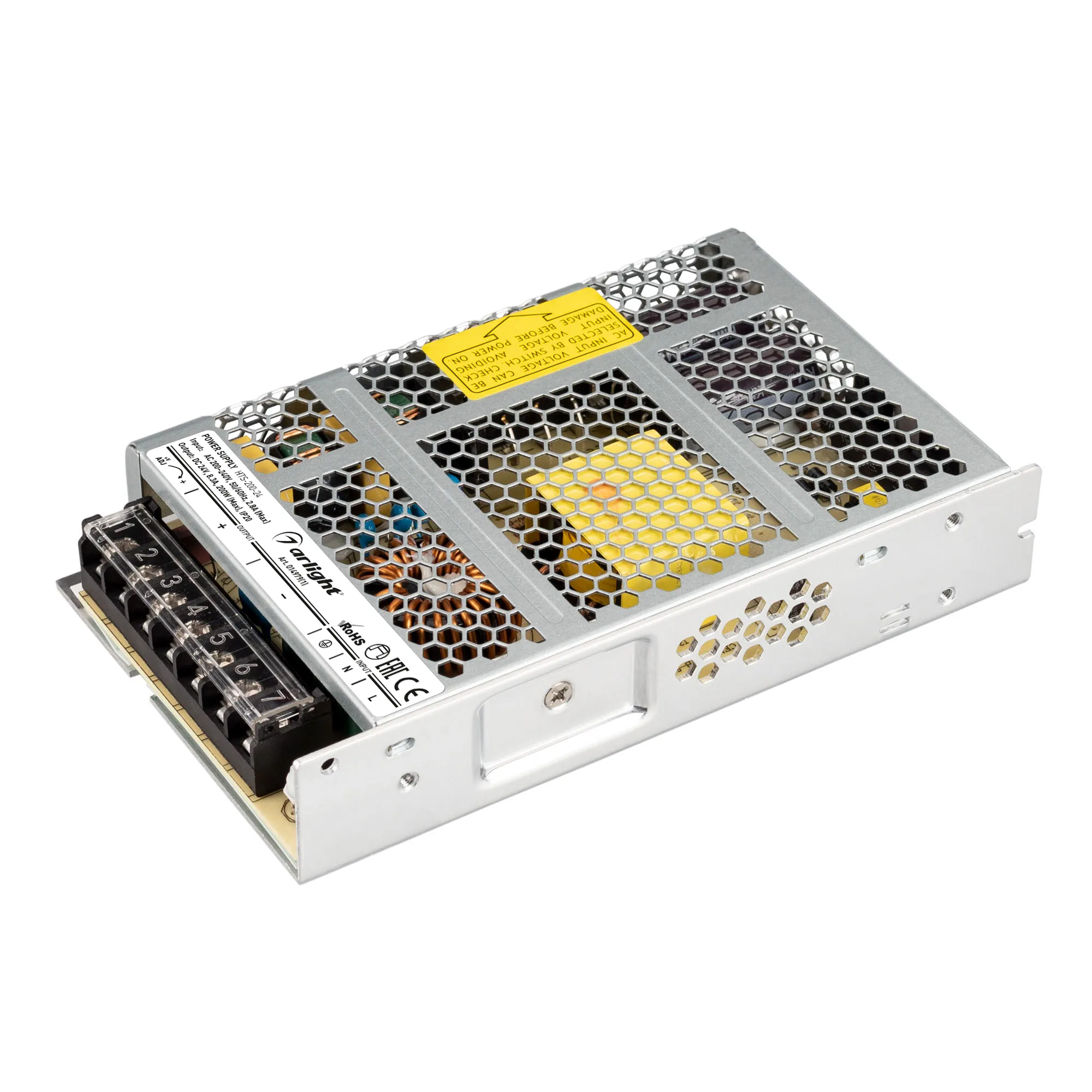 Блок питания HTS-200-24 (24V, 8.3A, 200W) (Arlight, IP20 Сетка, 3 года) - изображение товара