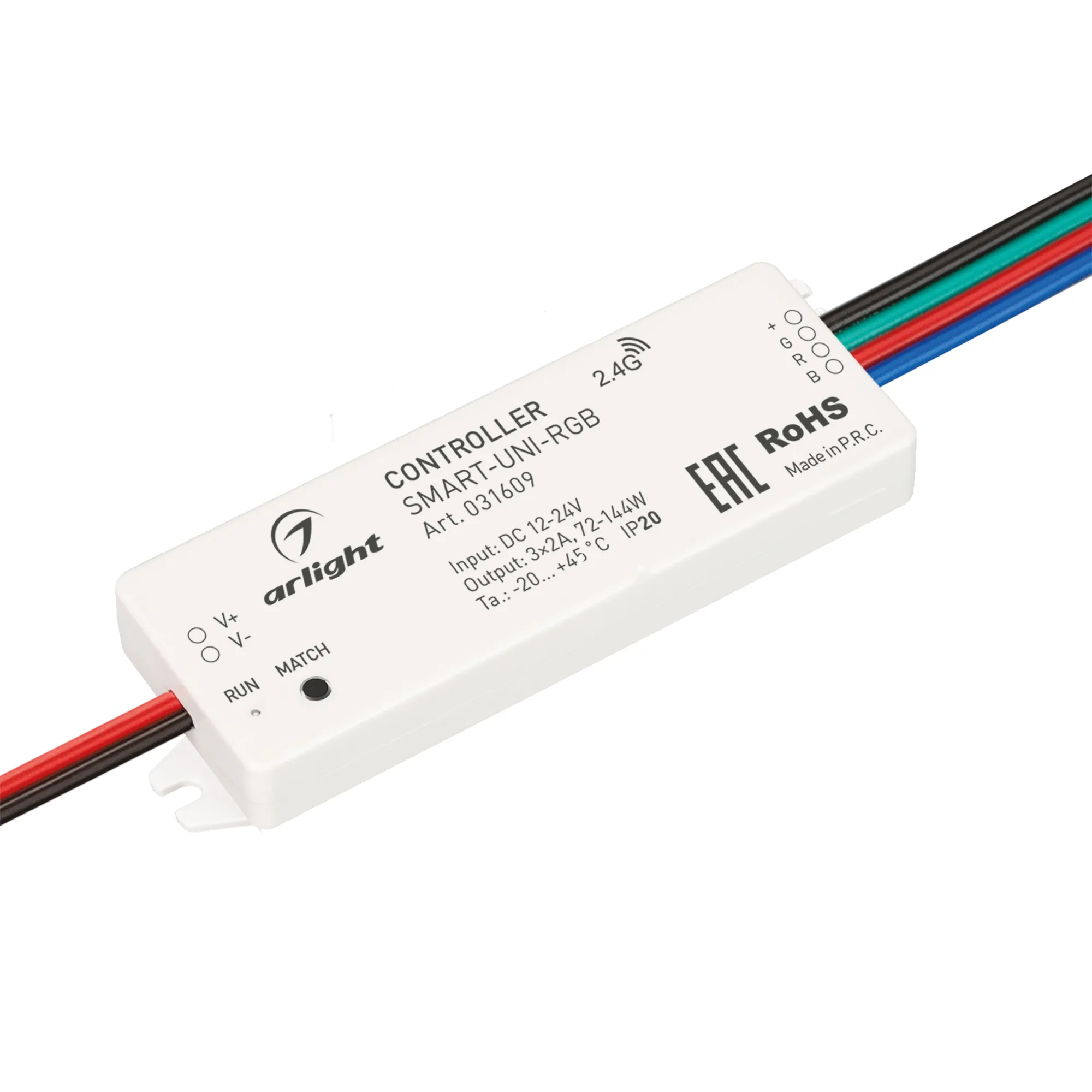 Контроллер SMART-UNI-RGB (12-24V, 3x2A, 2.4G) (Arlight, IP20 Пластик, 5 лет) - изображение товара