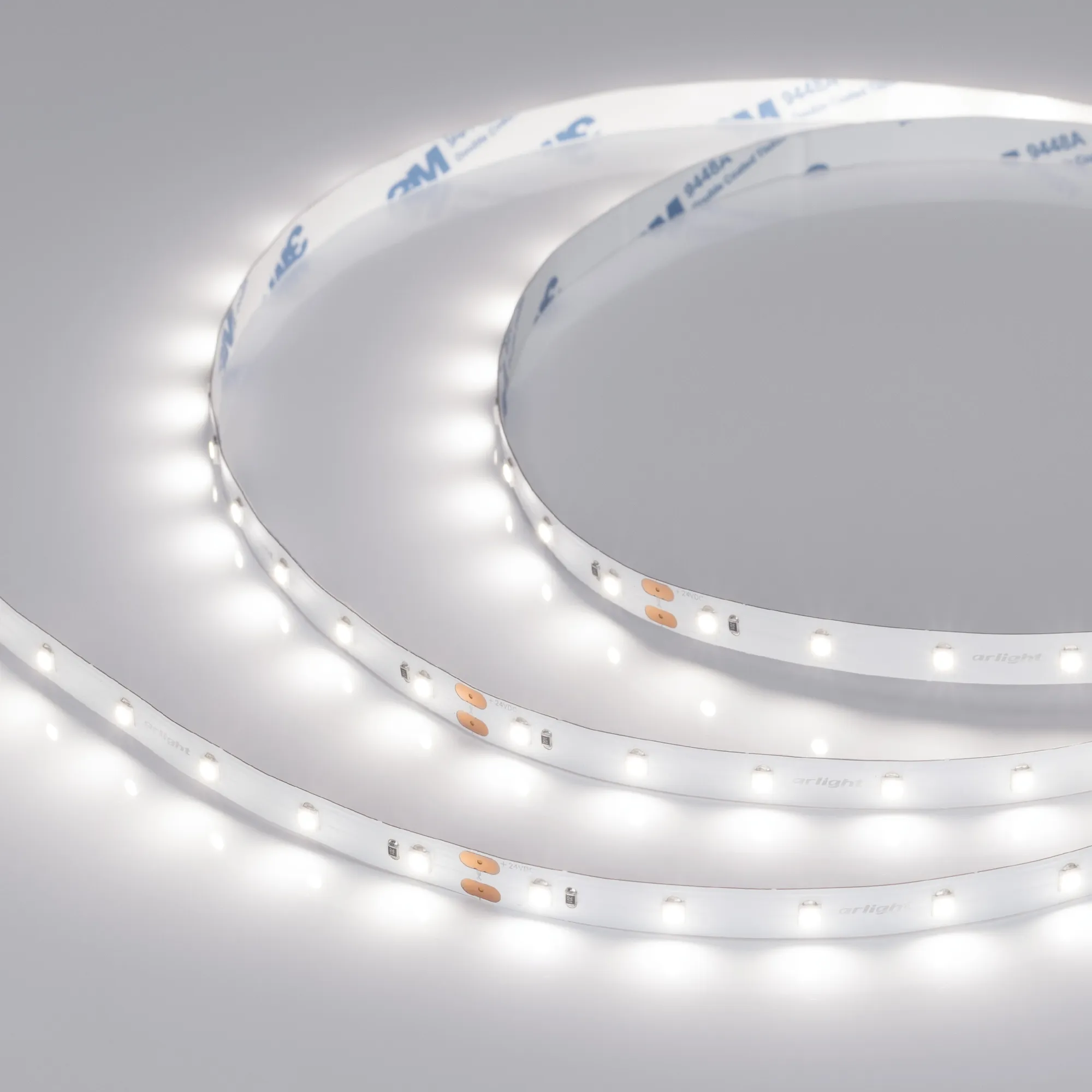 Лента светодиодная NT-A60-8mm 24V White6000 (4.8 W/m, IP20, 3528, 5m) (Arlight, Открытый) - изображение товара