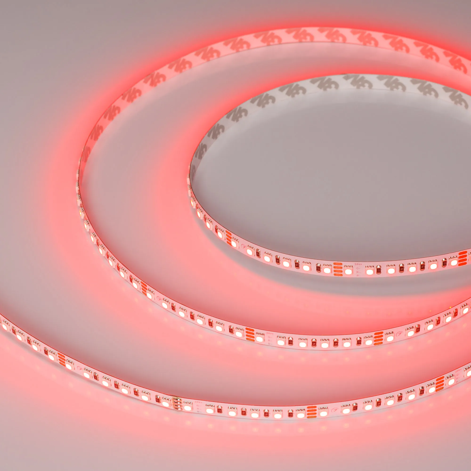 Лента светодиодная RT-G120-8mm 24V RGB (11 W/m, IP20, 3838, 5m) (Arlight, Открытый) - изображение товара